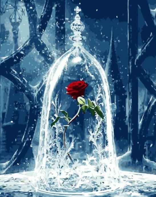 Rose in Glass Dome - World Paint by Numbers™ Kits DIY