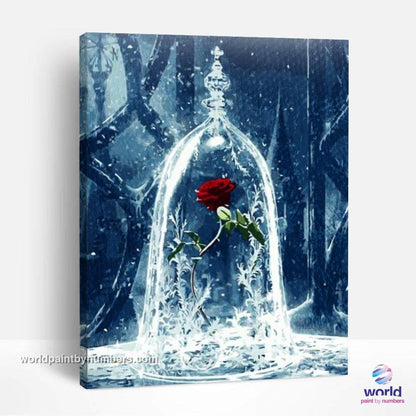 Rose in Glass Dome - World Paint by Numbers™ Kits DIY