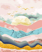 Seagulls and the Sun - World Paint by Numbers™ Kits DIY