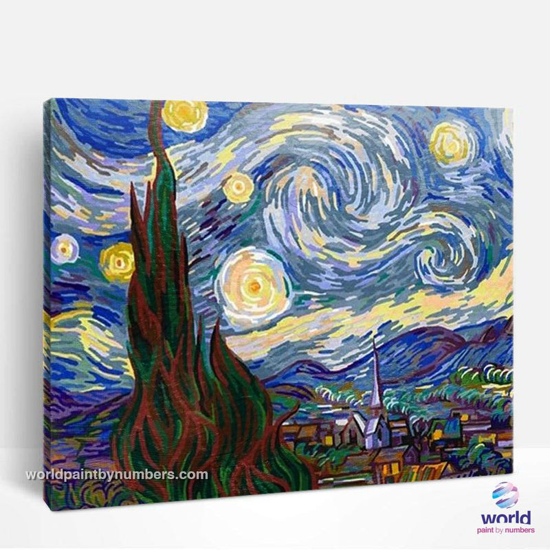 Starry Night by Vincent Van Gogh - World Paint by Numbers™ Kits DIY