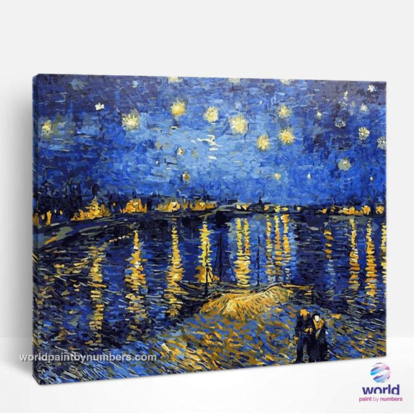 Starry Night Over the Rhone by Vincent Van Gogh - World Paint by Numbers™ Kits DIY