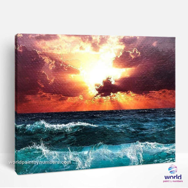 Sunset on the High Seas - World Paint by Numbers™ Kits DIY