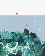 Sunset on the Rocks - Tropical Minimalism - World Paint by Numbers™ Kits DIY