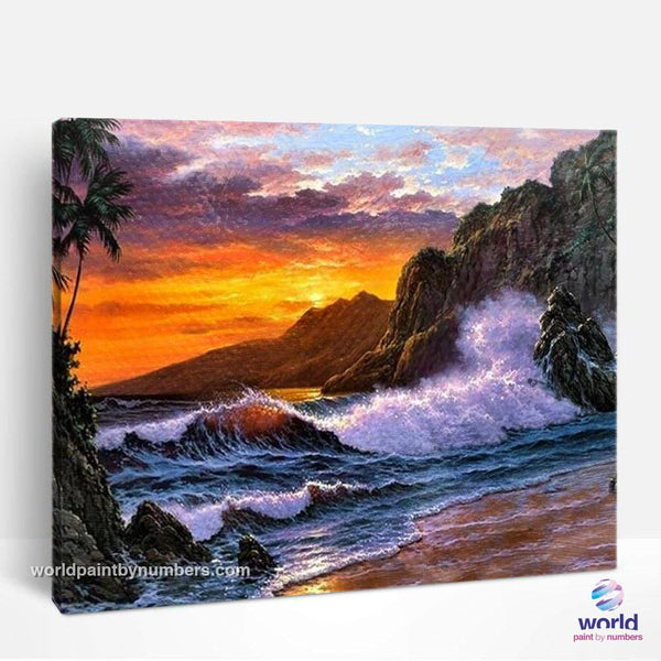 Sunset Waves- World Paint by Numbers Kits DIY