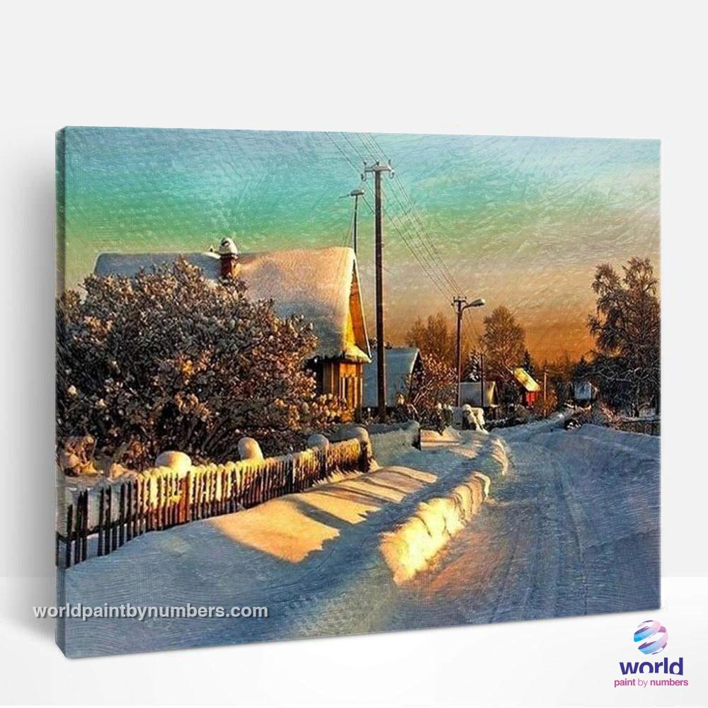 Sunshine in Scandinavian Winter- World Paint by Numbers™ Kits DIY