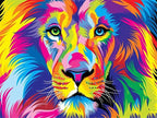 Super Colored Lion - World Paint by Numbers™ Kits DIY