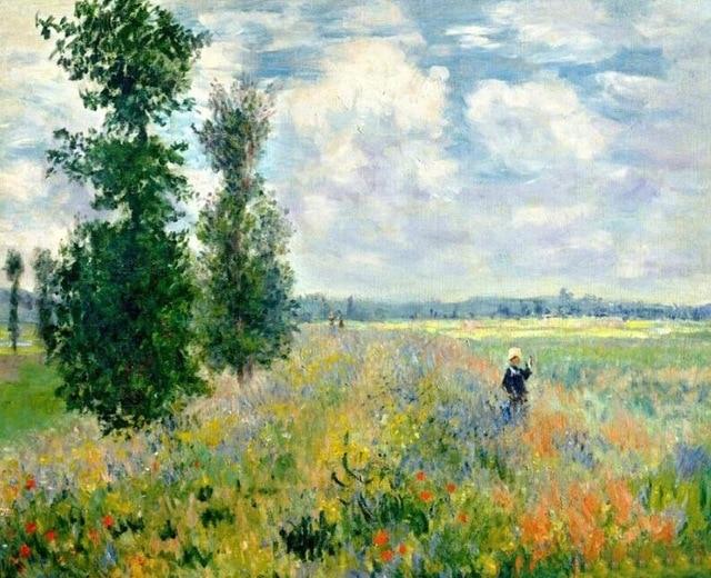 The Poppy Field near Argenteuil by Claude Monet - World Paint by Numbers™ Kits DIY