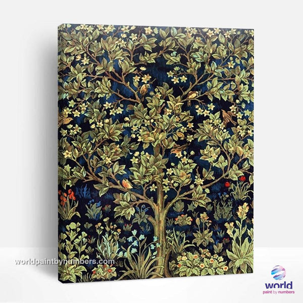 Tree Of Life by William Morris - World Paint by Numbers™ Kits DIY