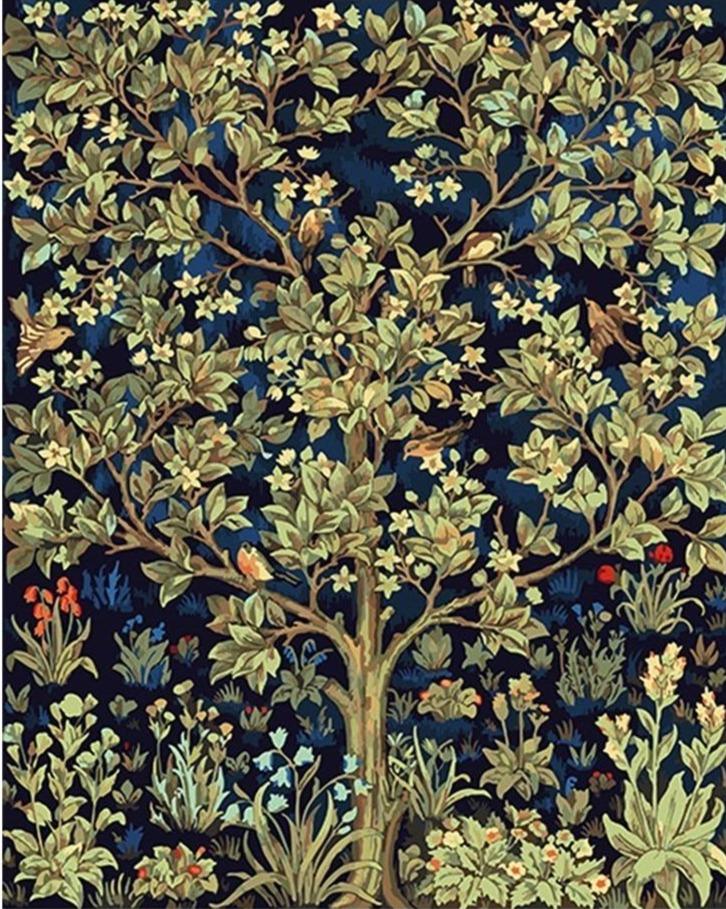 Tree Of Life by William Morris - World Paint by Numbers™ Kits DIY