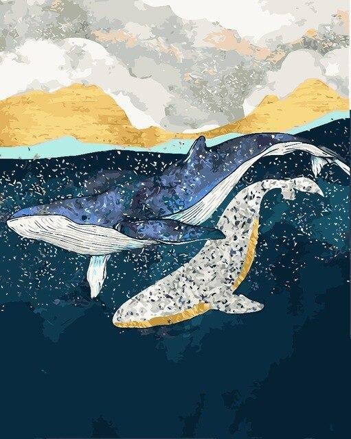 Whales Overboard - World Paint by Numbers™ Kits DIY