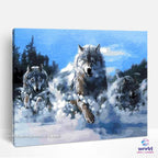 Wolves in the Snow - World Paint by Numbers™ Kits DIY